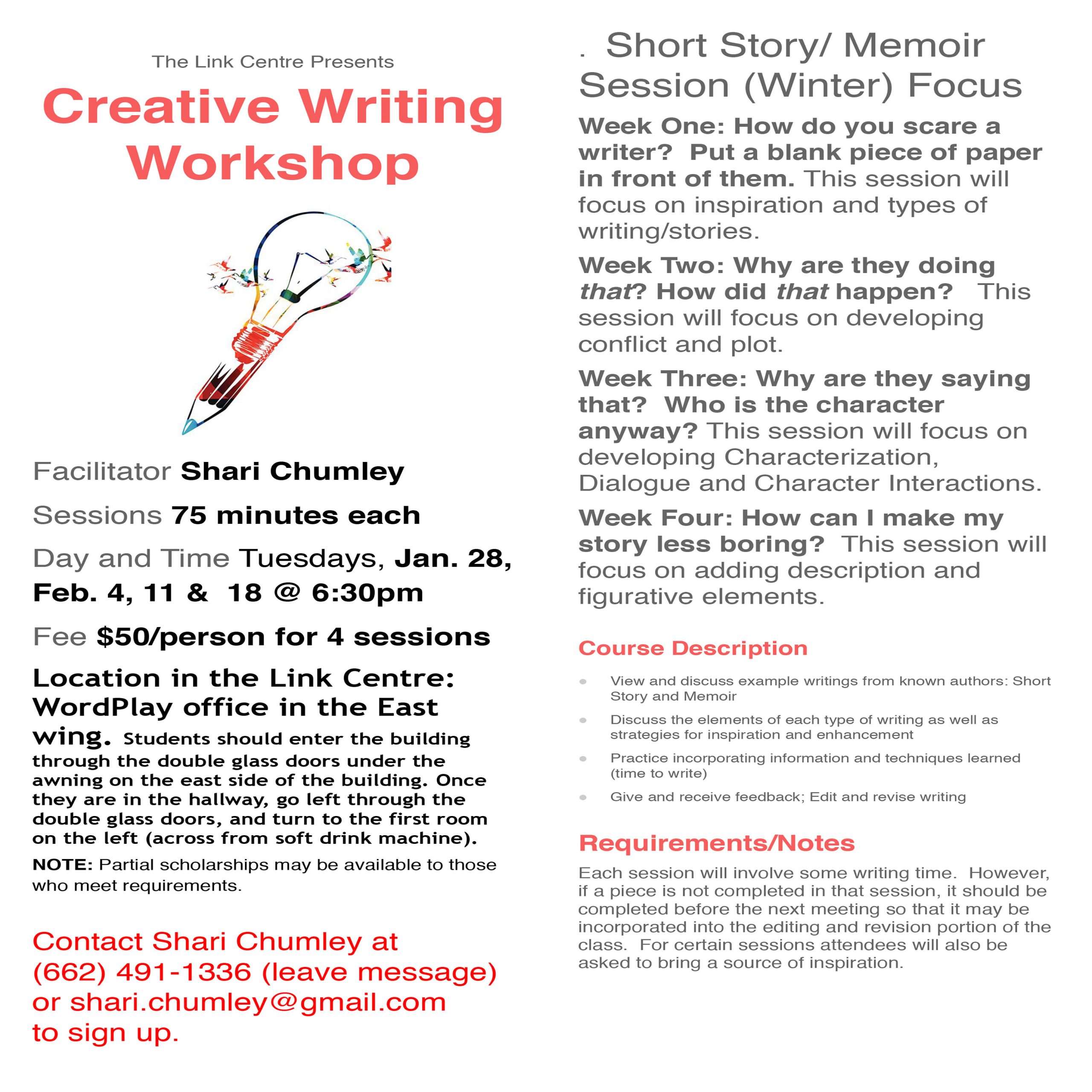 creative writing workshop questions
